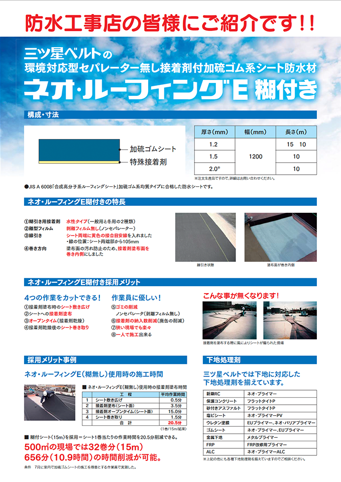 ネオ・ルーフィングE 糊付き