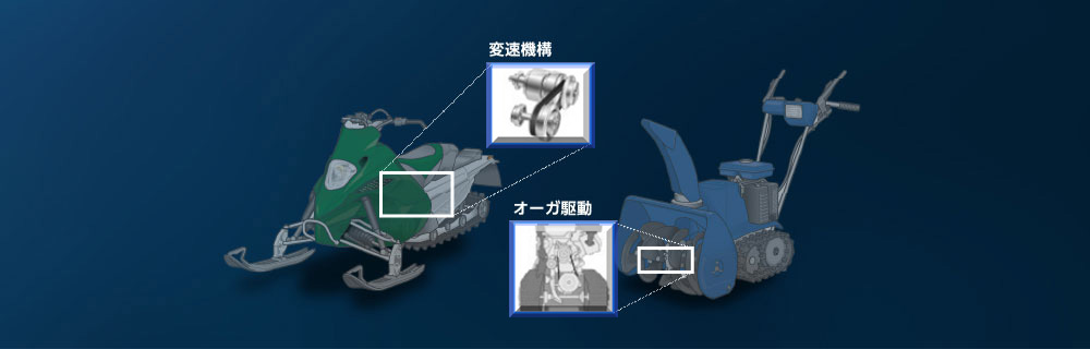 スノーモビル、除雪機イメージ